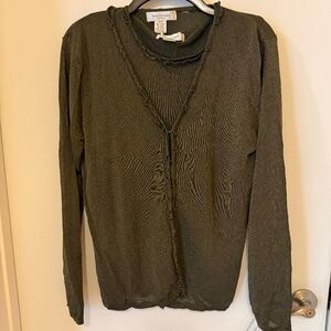 NWT S/M IRIS SINGER METALLIC TWINSET